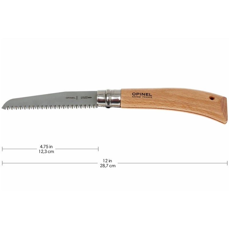 Opinel Folding Saw - Gardening and Camping Folding Carbon Steel Saw with Beechwood Handle - Image 3